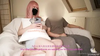 Yuzukitty OnlyFans 观赛时的性玩物 世界杯足球宝贝的中出玩法