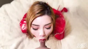 妮可 开档红色皮衣-狂射一身浓精