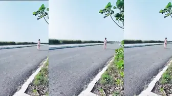 户外调教深喉喝尿路边开插